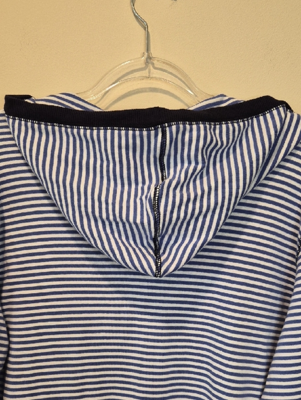 Karen Scott Navy & White Striped Hooded Knit Pullover - Picture 8 of 10